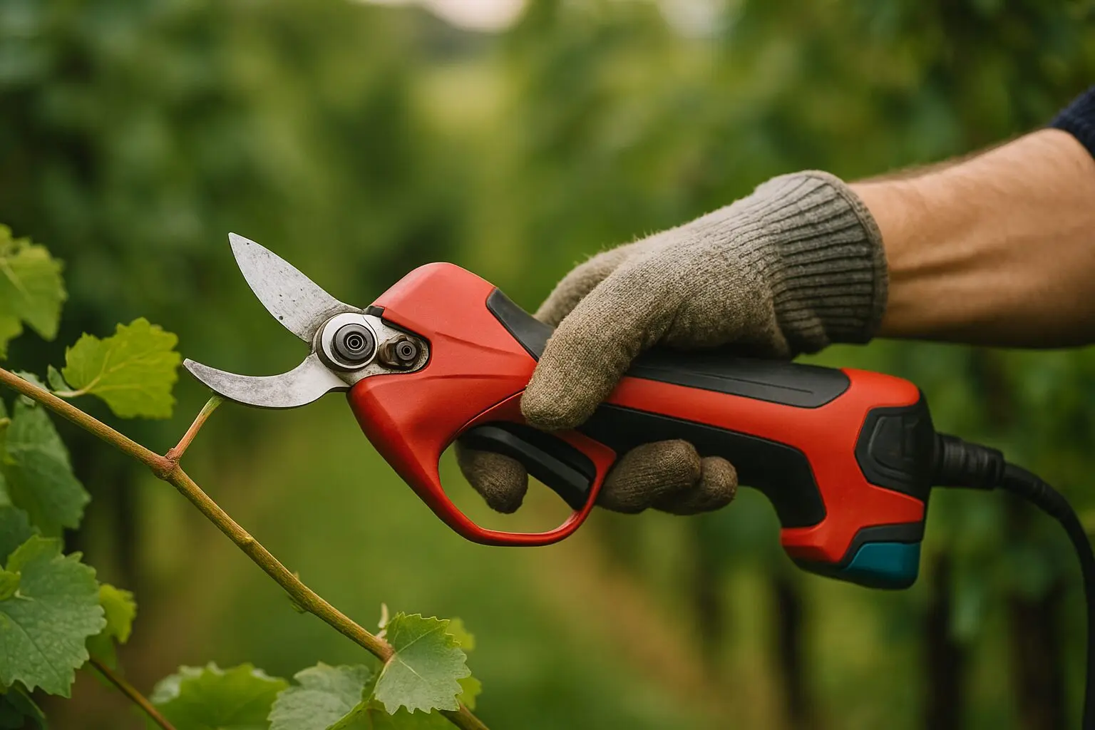 avantages secateur electrique en action jardinage