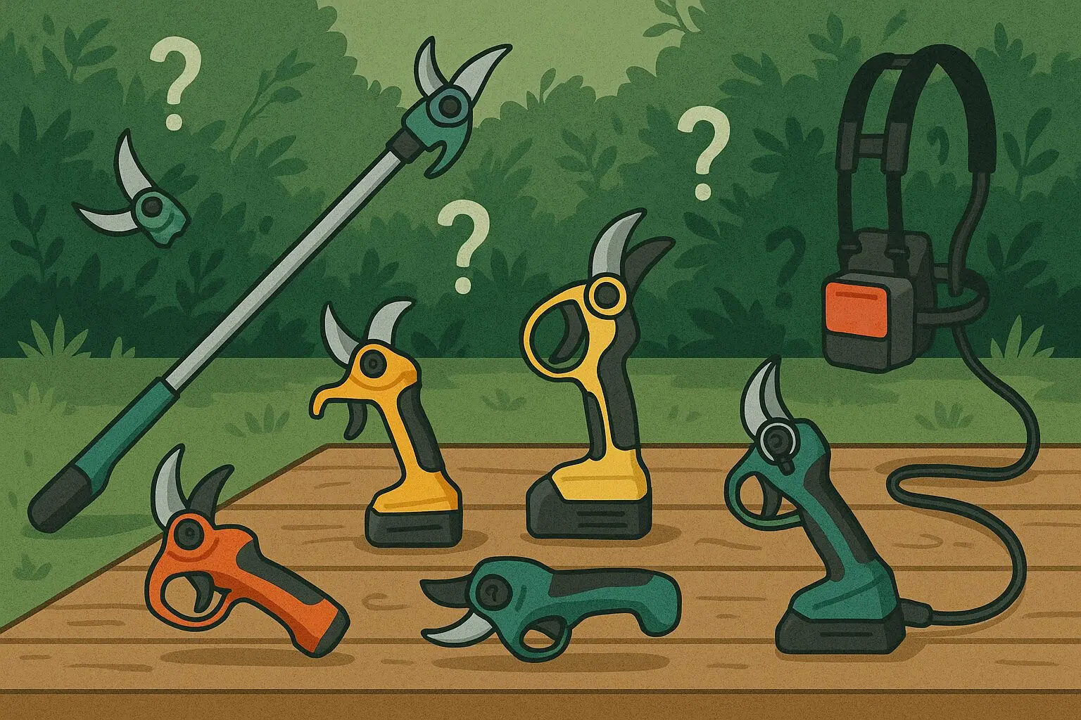choisir secateur electrique types illustration.
